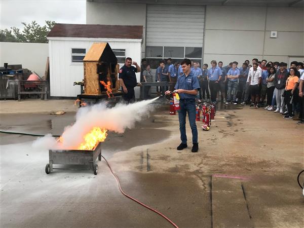 Putting out fire
